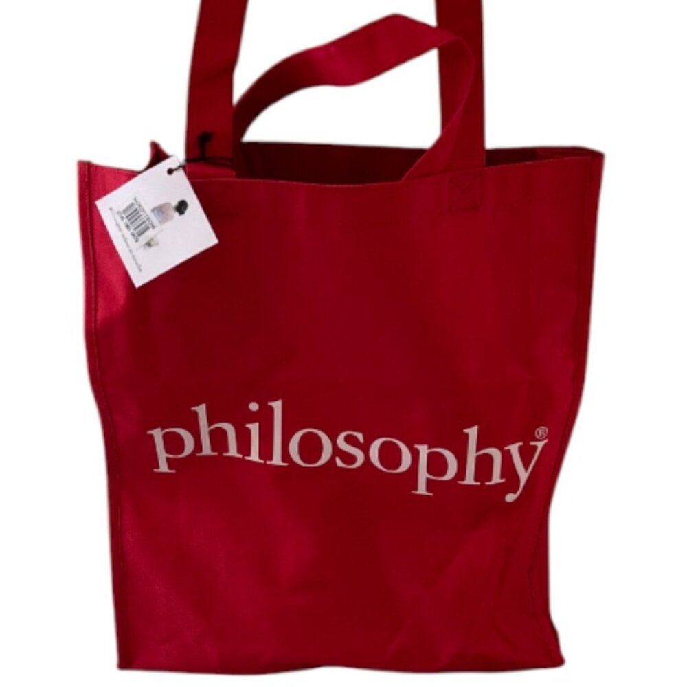 PHILOSOPHY Women’s Shopping Philosophy Lover Tote Gift Bag Large Capacity NWT